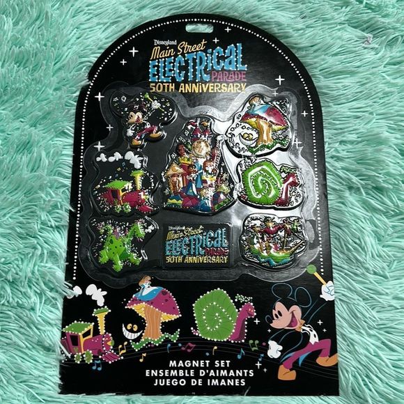 Disneyland Main Street Electrical Parade 50th Anniversary Disney Magnet Set of 8 - Picture 1 of 7